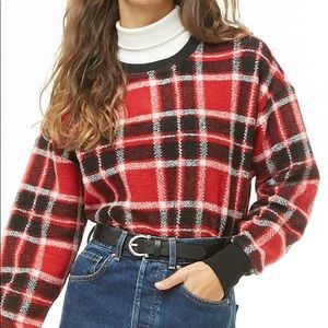 ❗️SALE DONATING NEXT WEEK❗️ plaid crewneck sweater